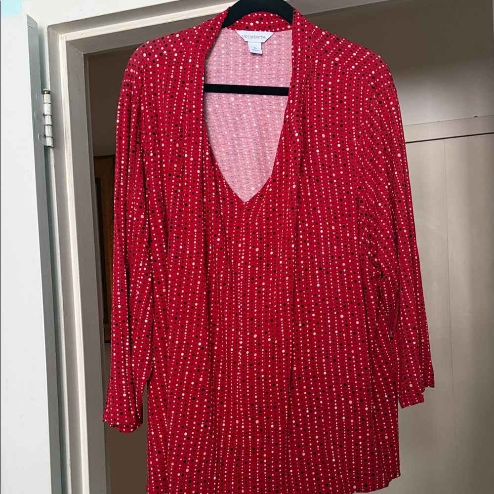 Red Polka Dot Blouse